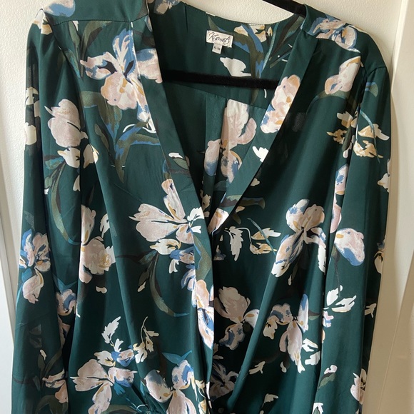 Floral Wrap Top - Picture 1 of 3